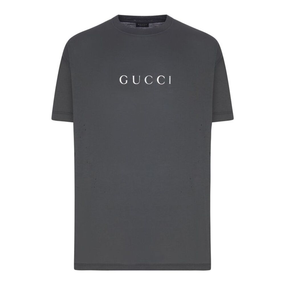 Gucci Men Printed Cotton T-Shirt